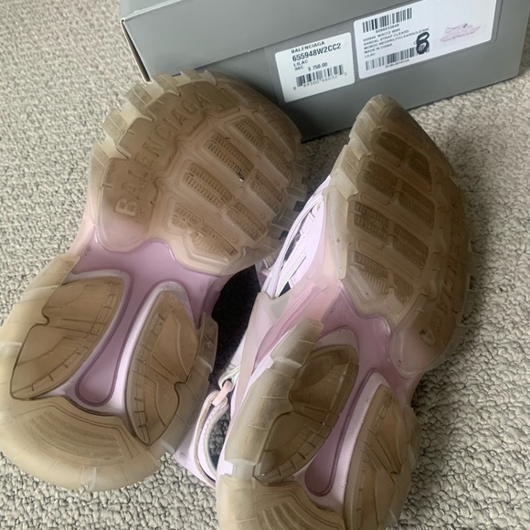 Balenciaga Track Touch Strap Sandals Lilac Lavender 38 - Picture 14 of 14